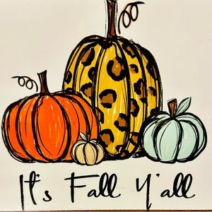 Fall decor 10.00 can put on a stand or hang on a wall